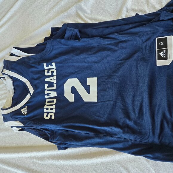 Lot of 12 EUC Adidas NAVY men's basketball jerseys with numbers various sizes - Picture 1 of 5